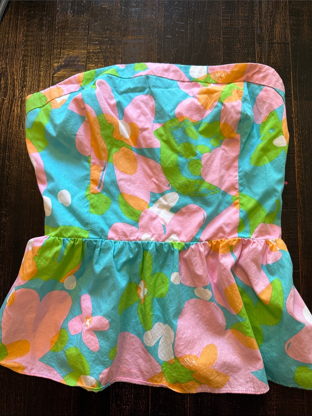 Lilly Pulitzer strapless top- Pastel Multicolor Size 6